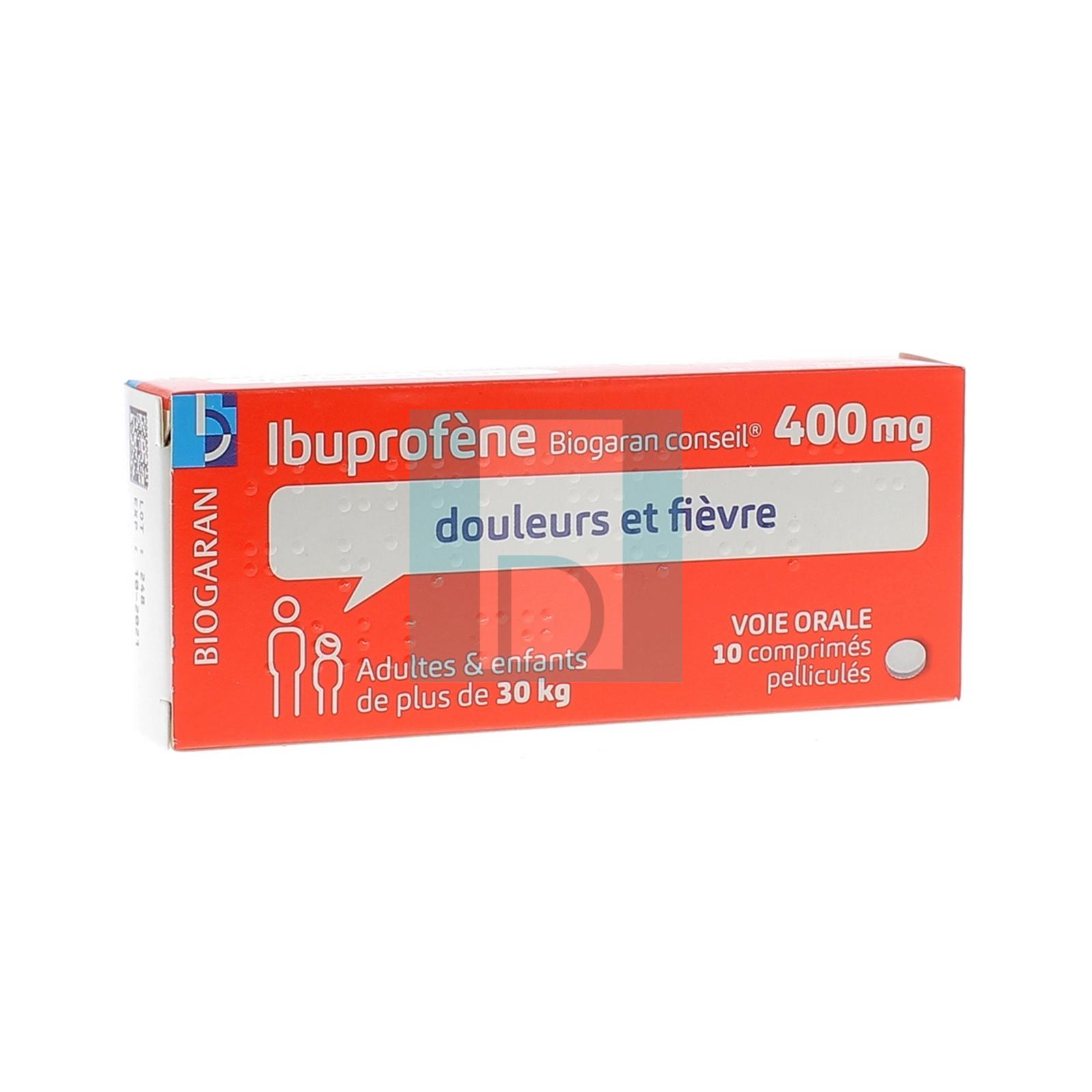 IBUPROFENE BIOGARAN 400 mg 20 comprimés pelliculés Voie Orale   image 2
