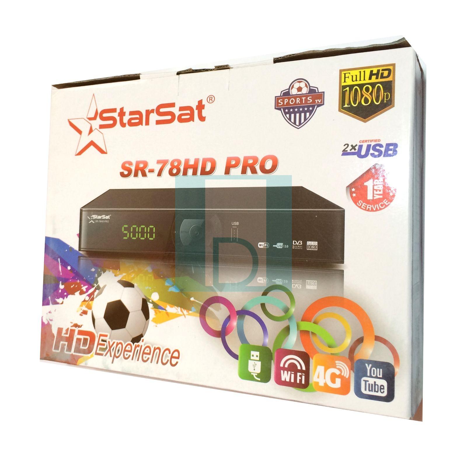 Décodeur StarSat SR-78 décodeur sans abonnement FullHD PRO EXPérience NEW 2xUSB