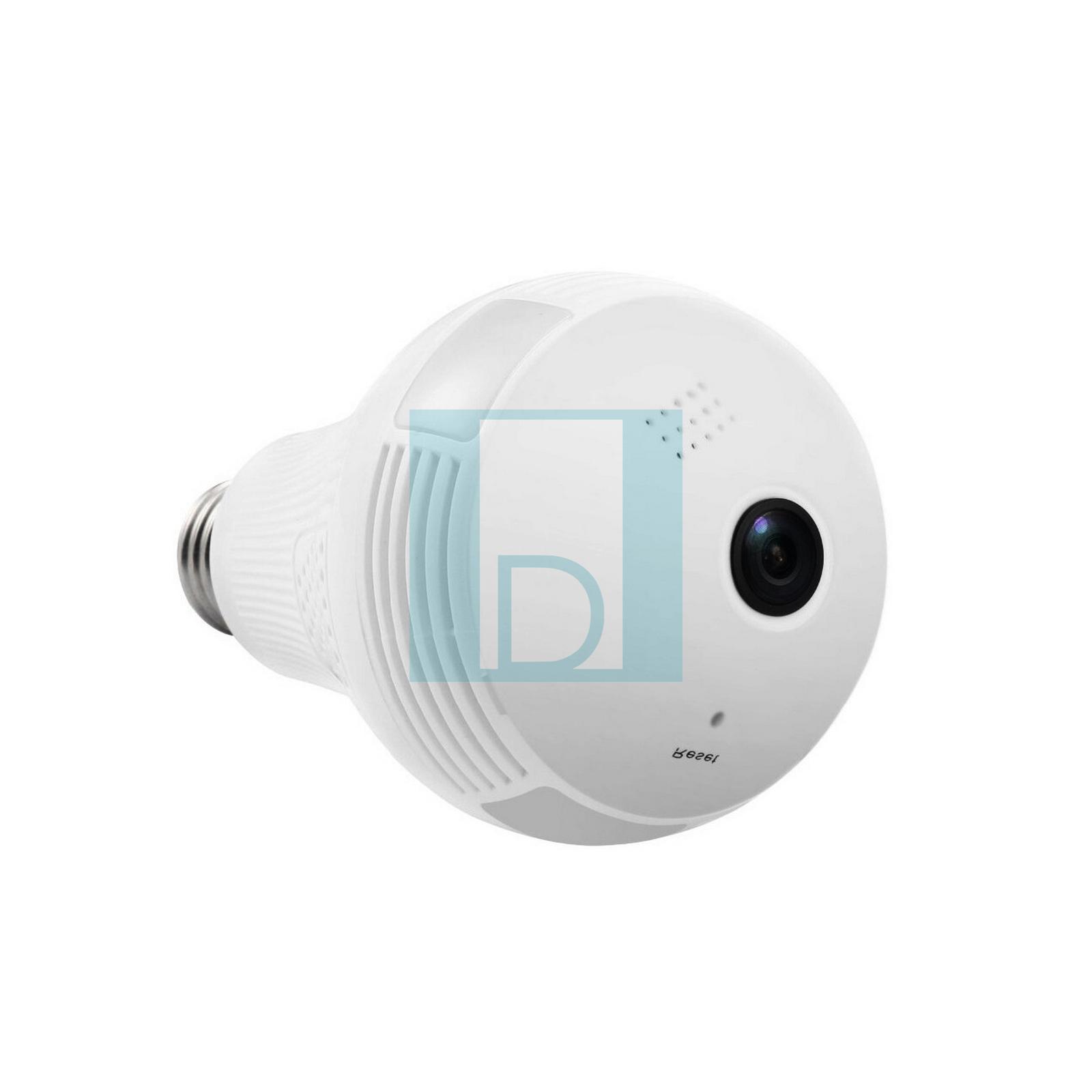 Ampoule Caméra de Surveillance Panoramique WiFi 360 degrés HD 1080P capable de surveillance  toute la pièce, ampoule LED intelligente Contrôlable en distance avec votre smartphone  image 4