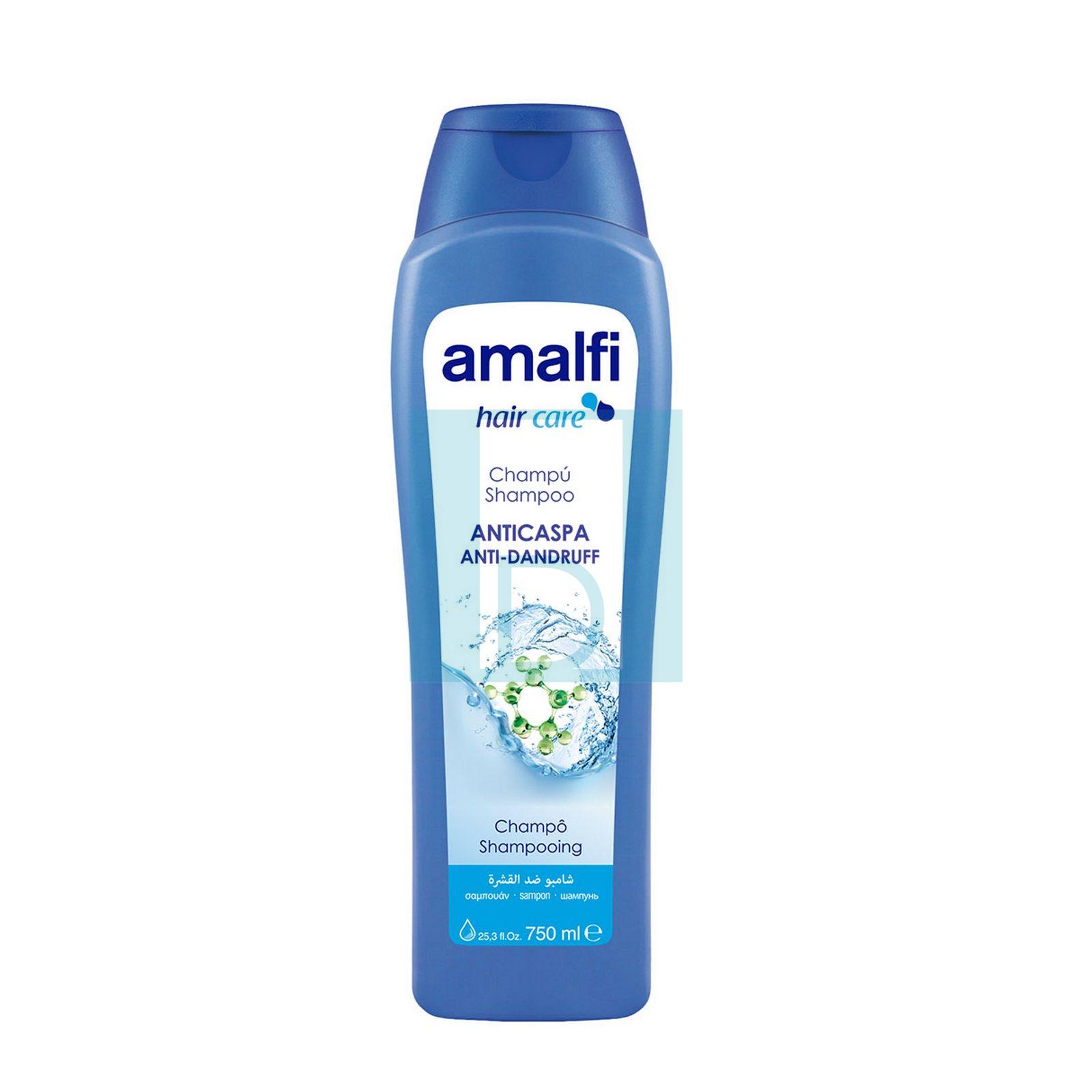 Amalfi Shampooing hair Care Anti Caspa Anti DanDruff Champu Shampoo Natural Cream 750ml