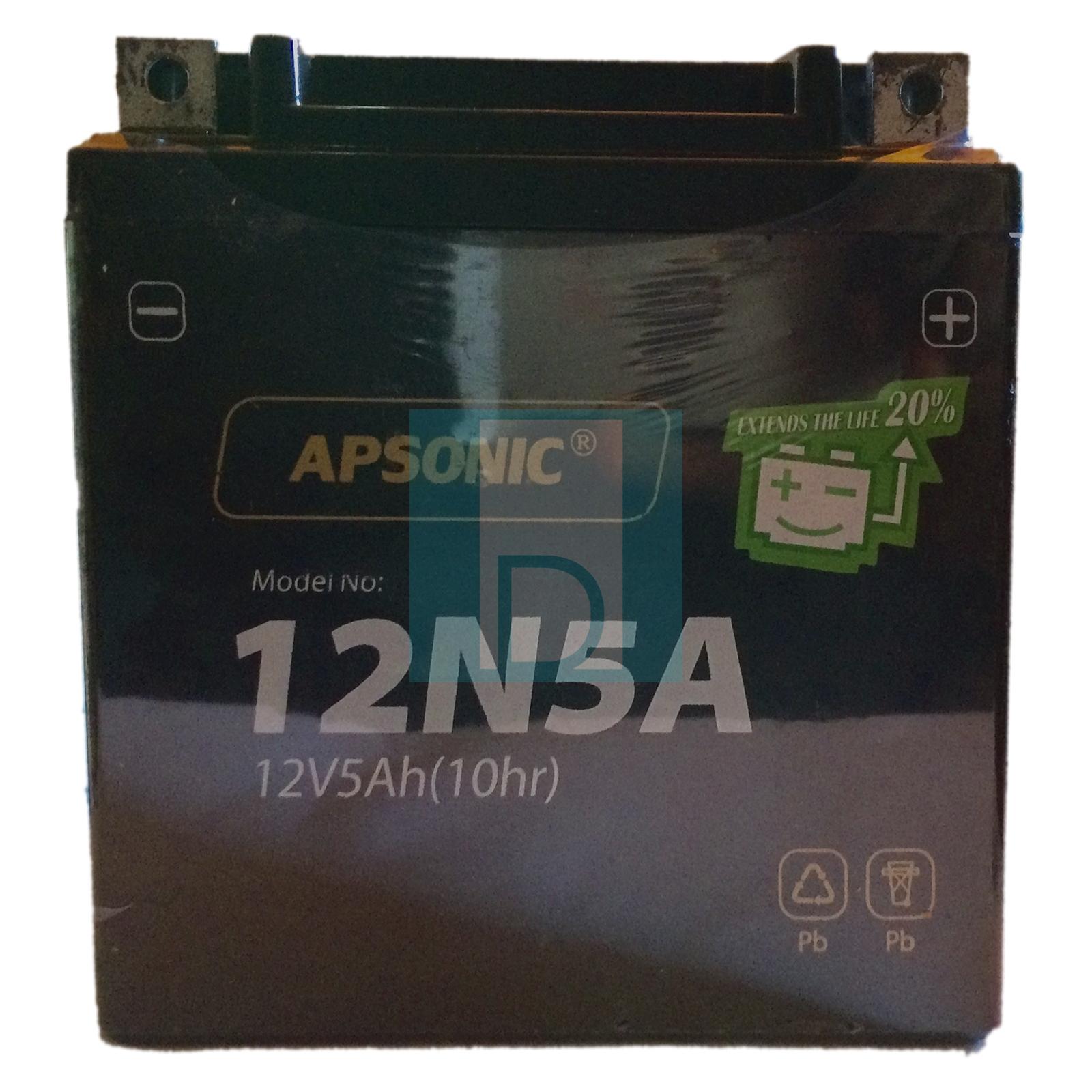 Apsonic Moto Battery 5Ah Batterie Moto  image 5