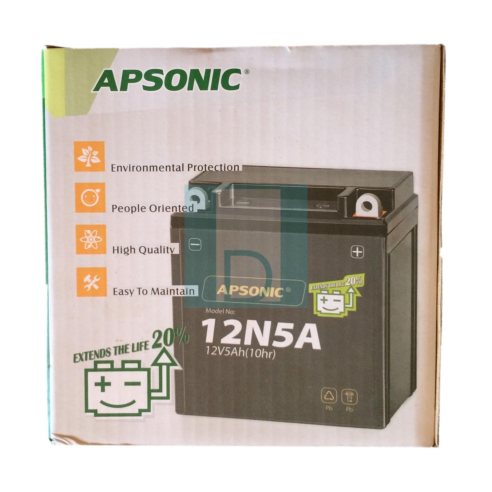 Apsonic Moto Battery 5Ah Batterie Moto  image 4