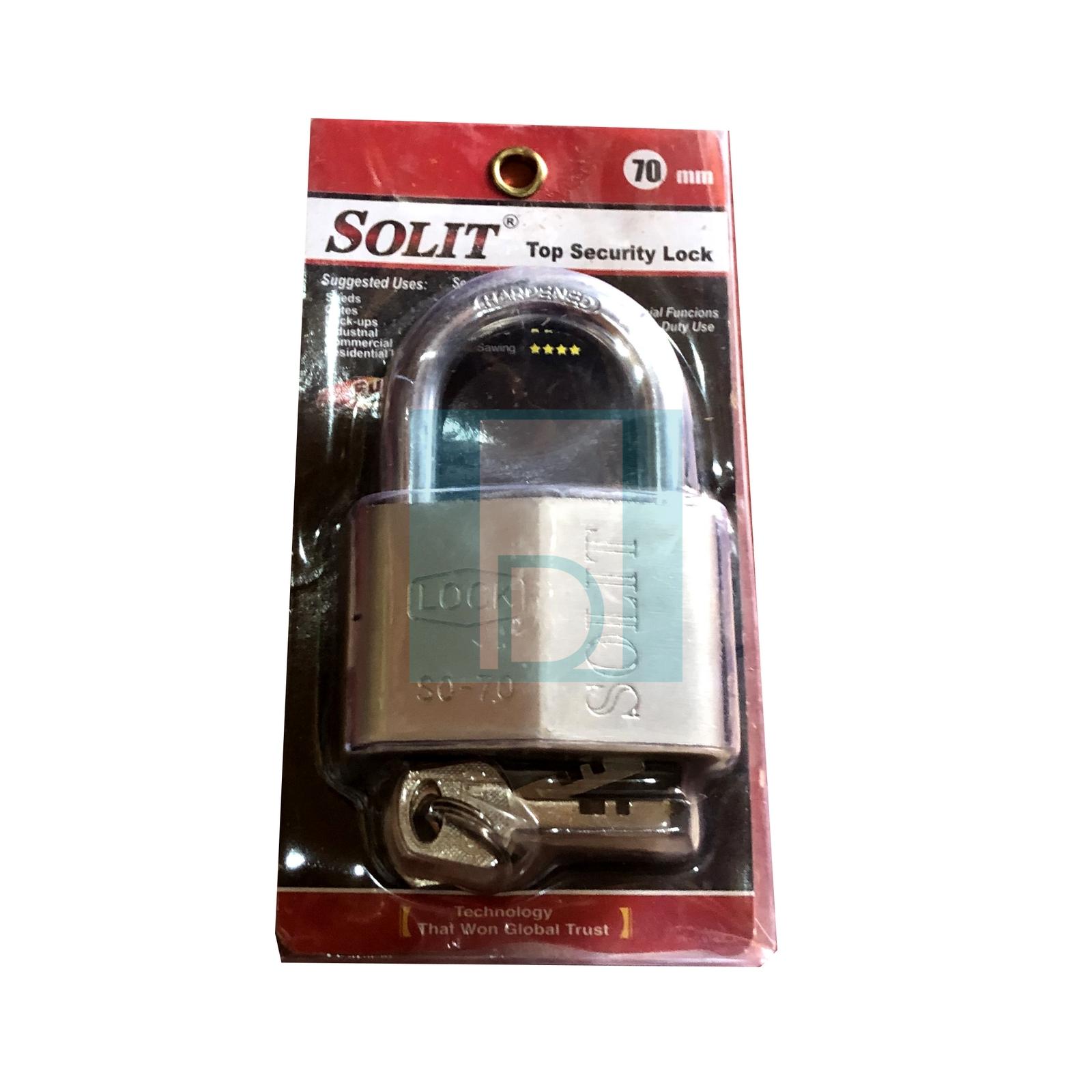 Cadenas SOLIT 70 mm Serrure Robuste Top Security Lock  image 5