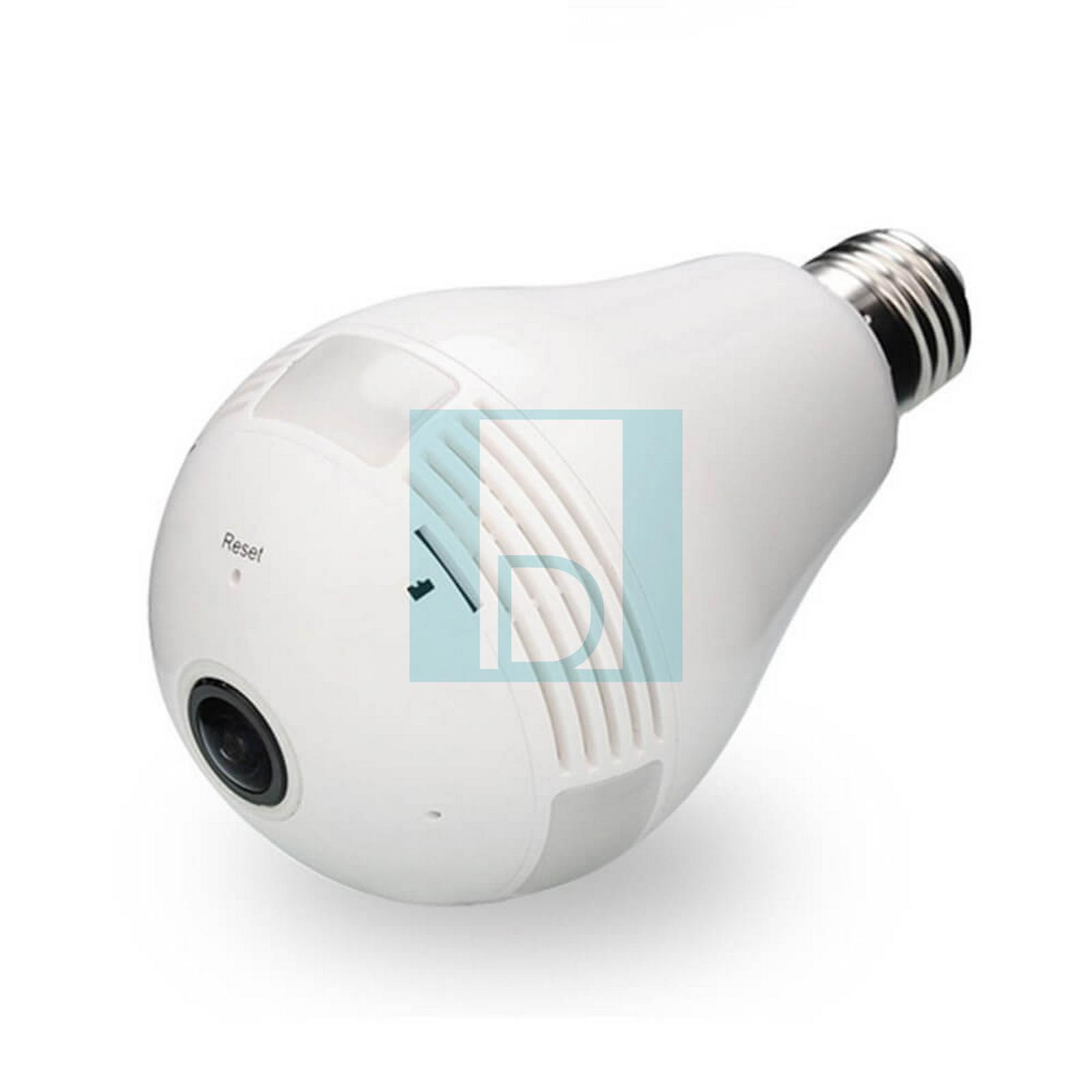 Ampoule Caméra de Surveillance Panoramique WiFi 360 degrés HD 1080P capable de surveillance  toute la pièce, ampoule LED intelligente Contrôlable en distance avec votre smartphone  image 3