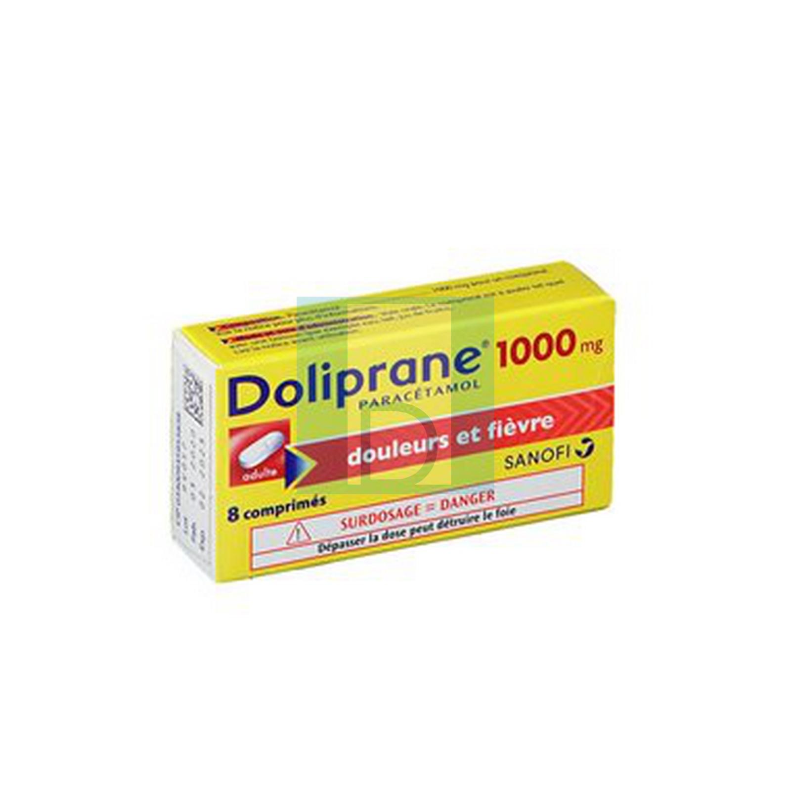 Doliprane 1000 mg contre douleurs et fièvre 8 comprimé - SONOFI  image 3