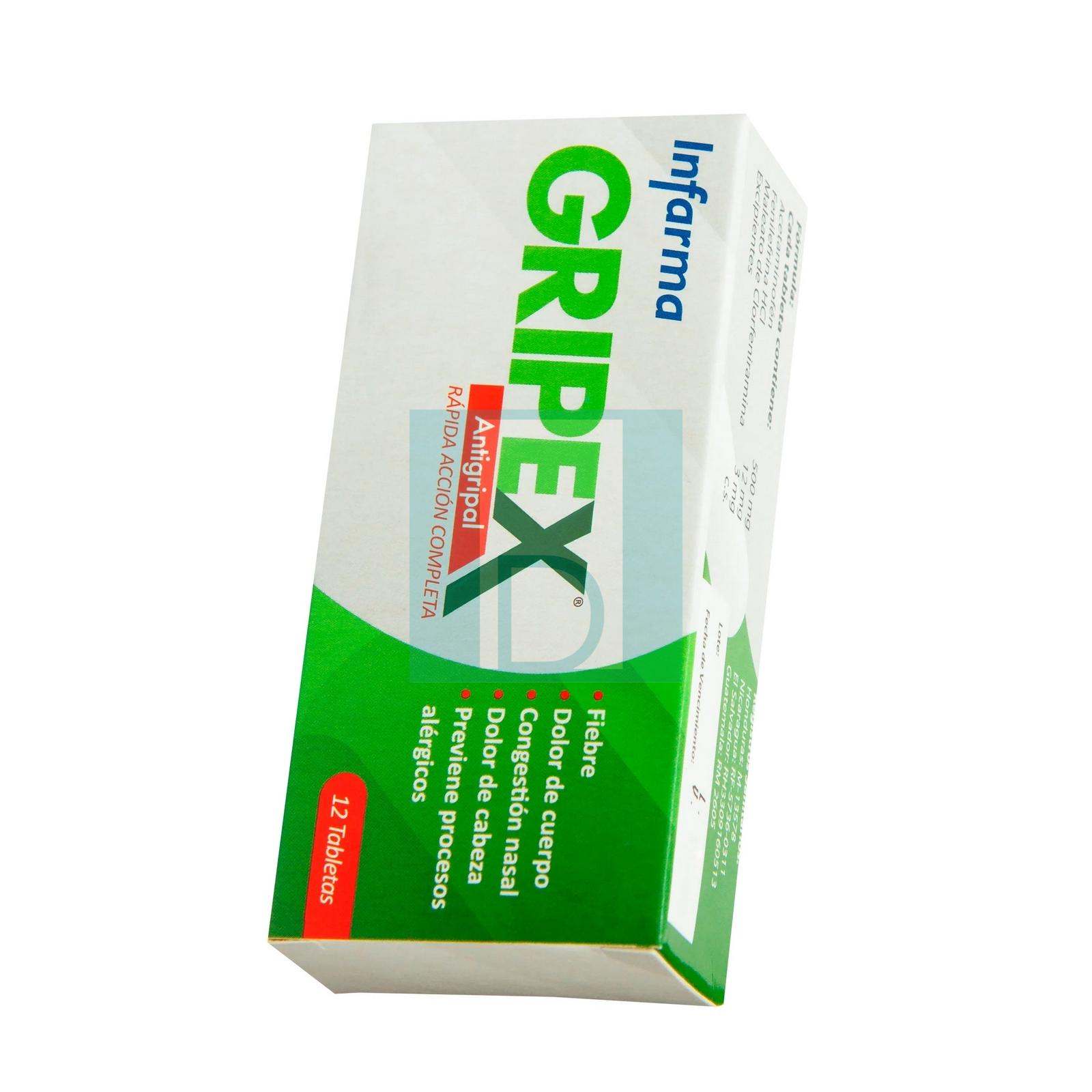 Gripex plus Gripe Y Tols 48 Capsules Infarma  image 3