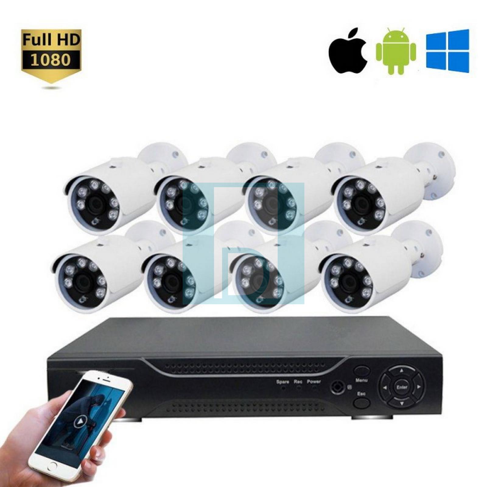 Kit de Caméra de surveillance Sans Fil Extérieur, Kit Vidéo Surveillance Wifi Disque Dur  Préinstallé de 1To avec NVR 8CH et caméra 4X3MP, Audio bidirectionnel, Vision Nocturne, Alarme de Mouvement, Détection de mouvement Humain   image 2